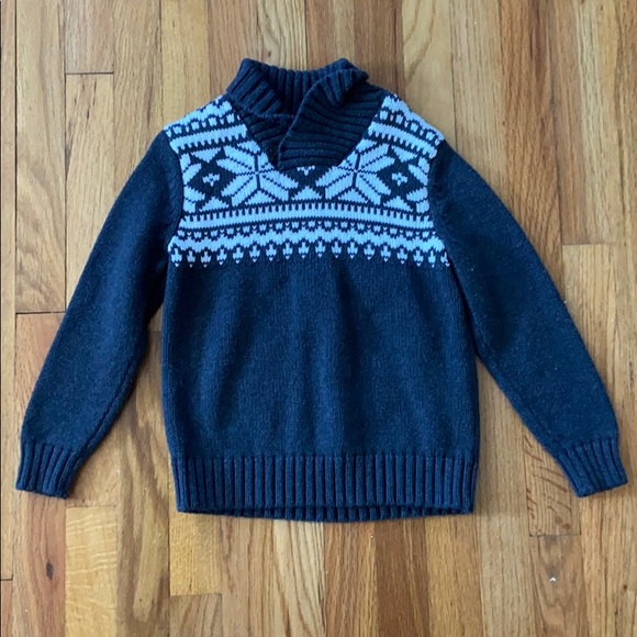 Knit Cowl Neck Boys Sweater - Picture 1 of 7